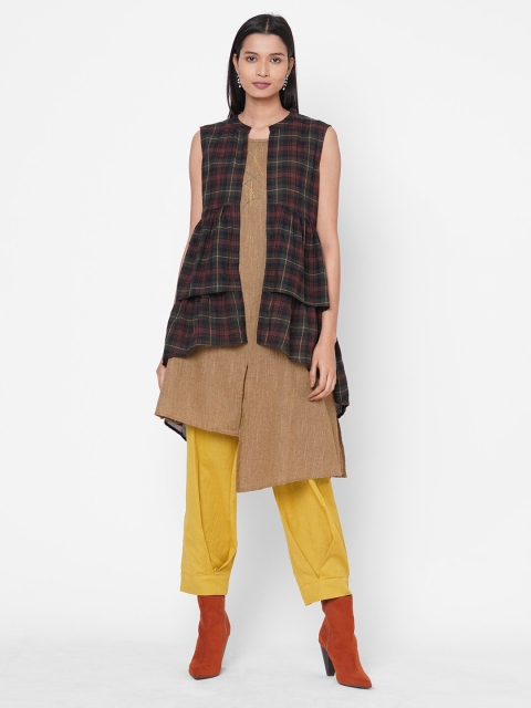 

ZOLA Women Brown & Black Embellished Trousers