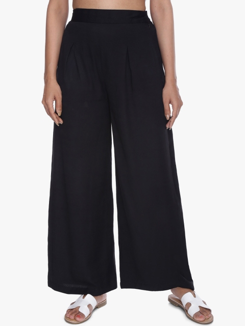 

Scarves & Glitters Women Black Wide Leg Palazzos