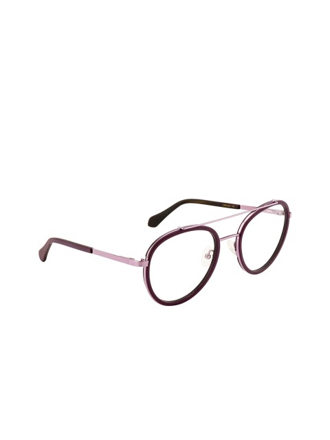 

Ted Smith Unisex Purple & Pink Full Rim Aviator Frames