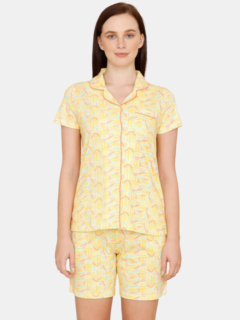 

Zivame Women Multicoloured Printed Night suit, Multi