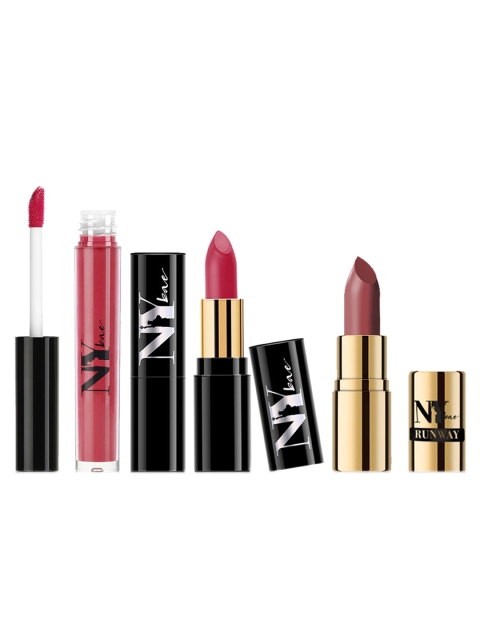 

NY Bae Set of 3 Lipsticks - XXX Like Men, Stage Wear & Rebellious Rachel, Multi