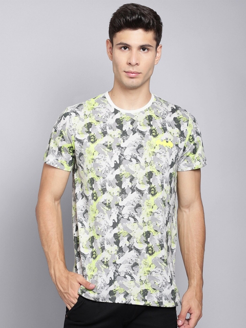 

Free Authority Men Grey Lime Green Batman Printed Pure Cotton T-shirt