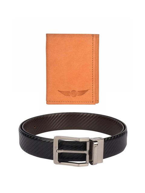 

CHRISTOPOLO Men Leather Accessory Gift Set, Black
