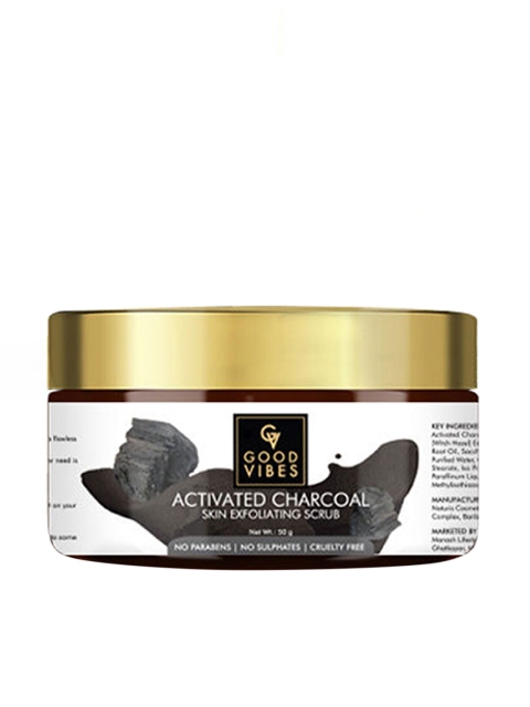 

Good Vibes Women Transparent Activated Charcoal Skin Exfoliating Face Scrub