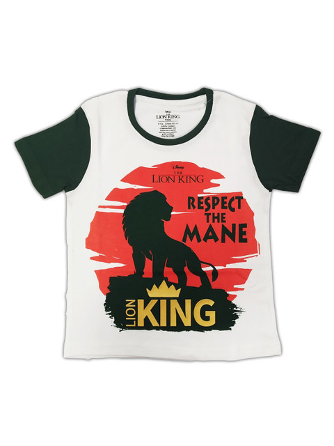 

Disney Boys White Printed T-shirt
