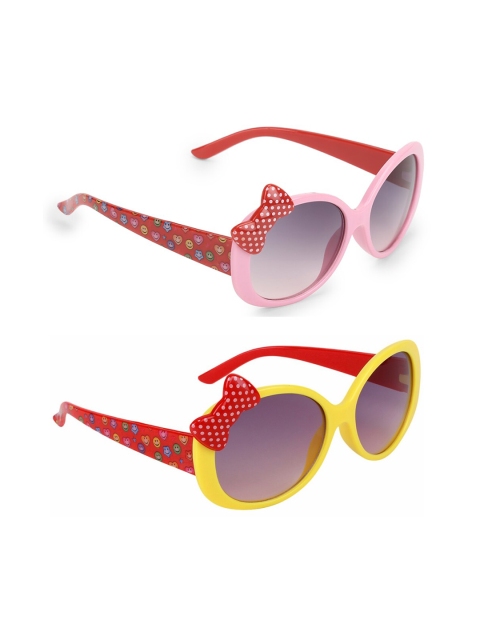 

Olvin Girls Set of 2 Grey Lens & Pink Oval Sunglasses 2708-3804