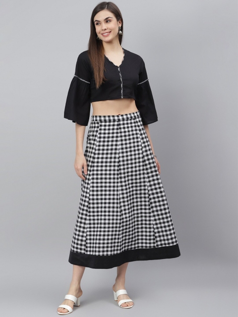 

Shakumbhari Black & White Ready to Wear Lehenga &