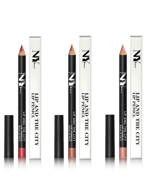 

NY Bae Set Of 3 Multicoloured Pout Ready Lip Pencils 2.4 g, Multi