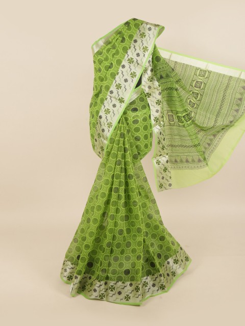 

Pothys Green Printed Saree