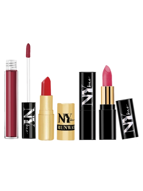 

NY Bae Women Party Is On Lipsticks Combo 12 g, Red