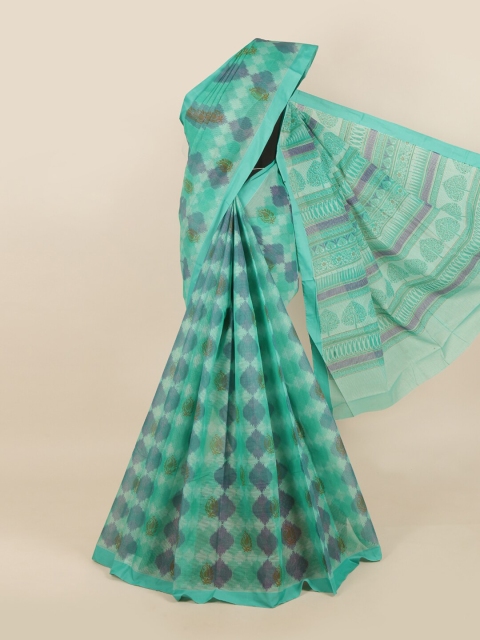 

Pothys Sea Green & Blue Saree