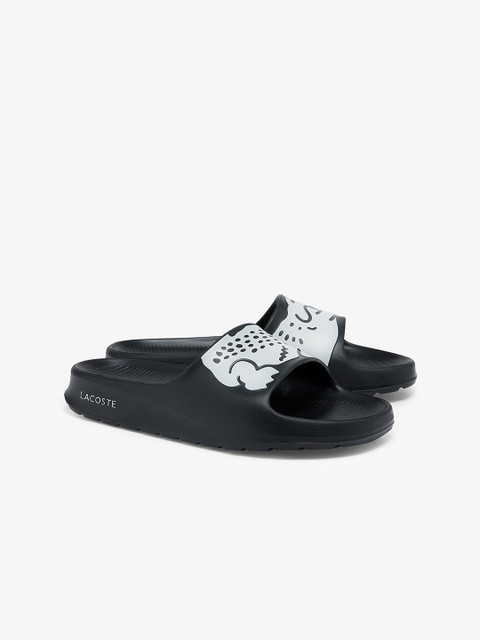 

Lacoste Women Black & White Printed Rubber Sliders