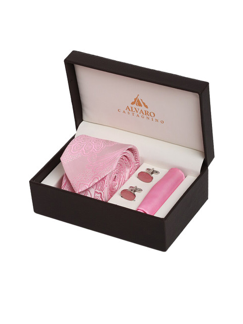 

Alvaro Castagnino Men Pink & Silver-Toned Accessory Gift Set