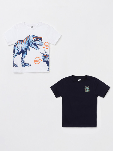 

Fame Forever by Lifestyle Pack of 2 Boys Black & White Graphic Printed T-shirt