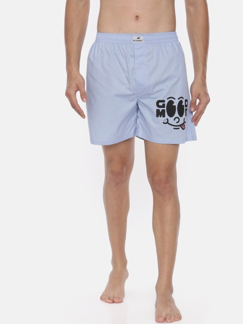 

Bushirt Men Blue Printed Cotton Boxers BX00133