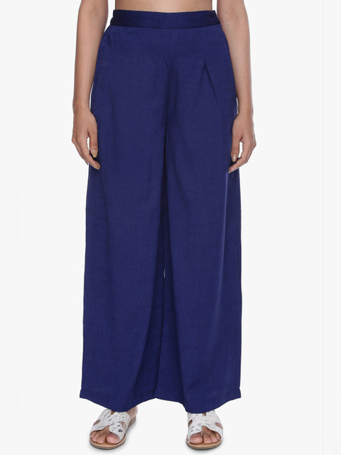 

Scarves & Glitters Women Navy Blue Palazzos