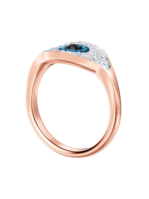 

SWAROVSKI Blue Rose Gold-Plated Symbolic Evil Eye Ring