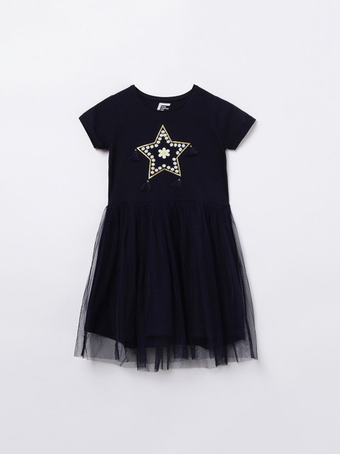

Fame Forever by Lifestyle Navy Blue Layered Dress