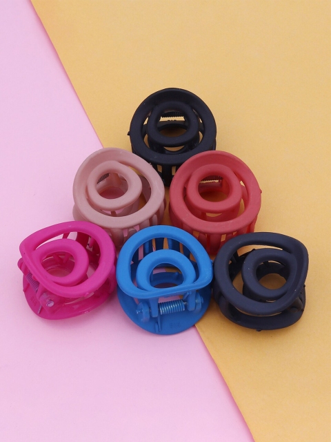 

Sukkhi Women Multicoloured Set of 6 Claw Clip, Multi