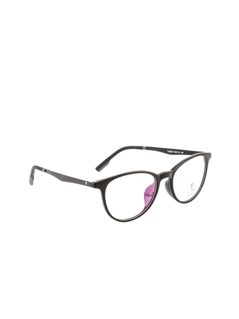 

Ted Smith Unisex Black Full Rim Oval Frames