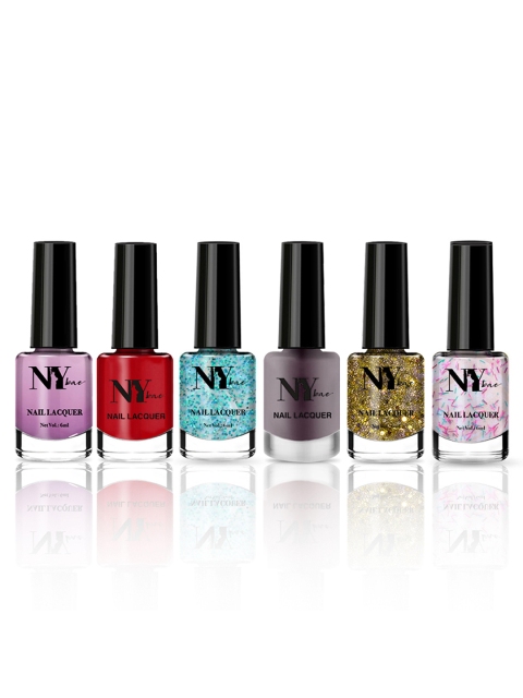 

NY Bae Women Set of 6 Nail Polish 36 ml, Multi
