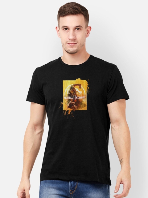

Free Authority Men Black Mortal Kombat Printed Cotton Pure Cotton T-shirt