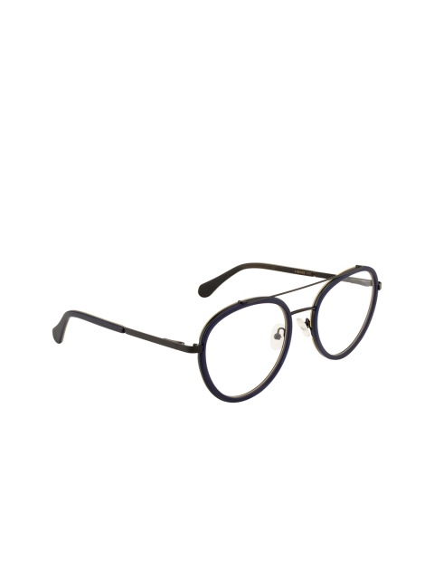 

Ted Smith Unisex Blue & Black Full Rim Aviator Frames