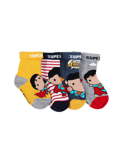 

Bonjour Kids Pack Of 4 Ankle-Length Socks, Yellow