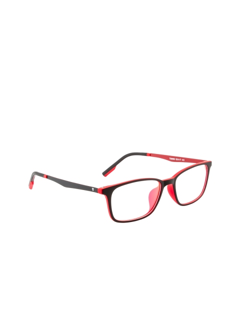 

Ted Smith Unisex Red & Black Full Rim Rectangle Frames