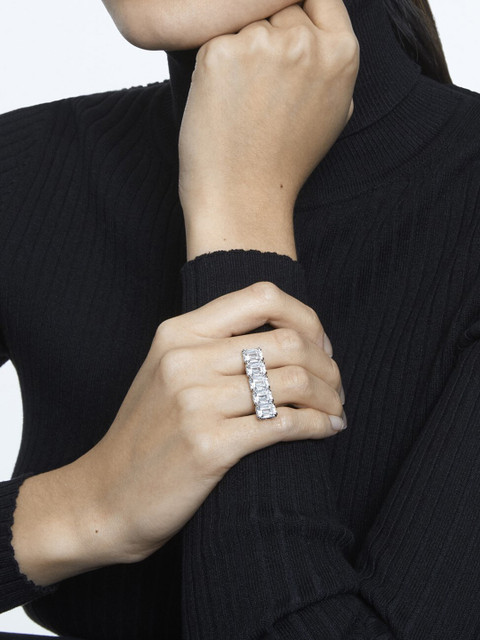 

SWAROVSKI Silver Toned Millenia Cocktail Ring, White