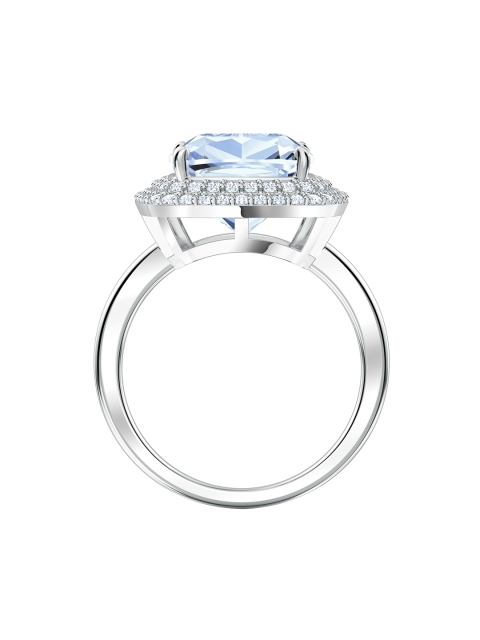 

SWAROVSKI Women Blue Stone-Studded & Silver-Toned Rhodium-Plated Angelic Ring