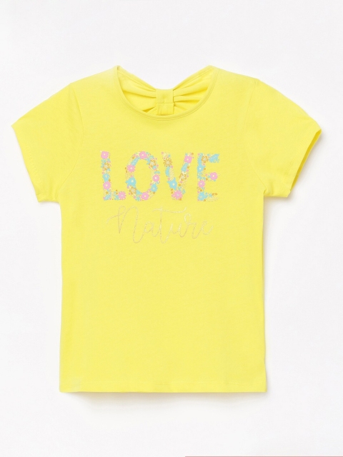 

Fame Forever by Lifestyle Girls Yellow Typography Printed T-shirt