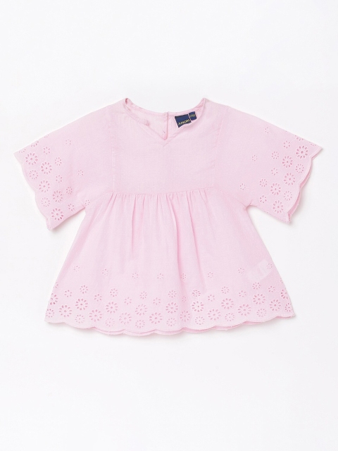 

Juniors by Lifestyle Pink Cotton Empire Top