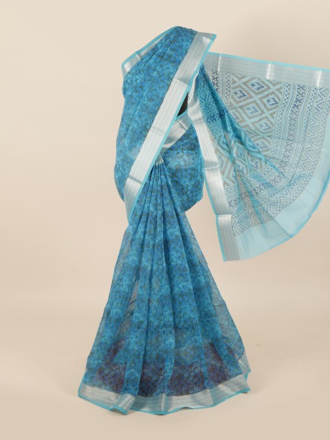 

Pothys Blue Printed Saree