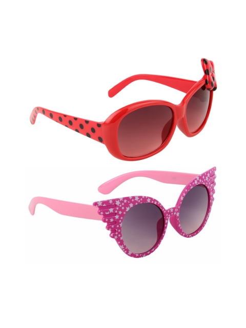 

Olvin Girls Pack Of 2 UV Protected Sunglasses 3202-3506-, Red