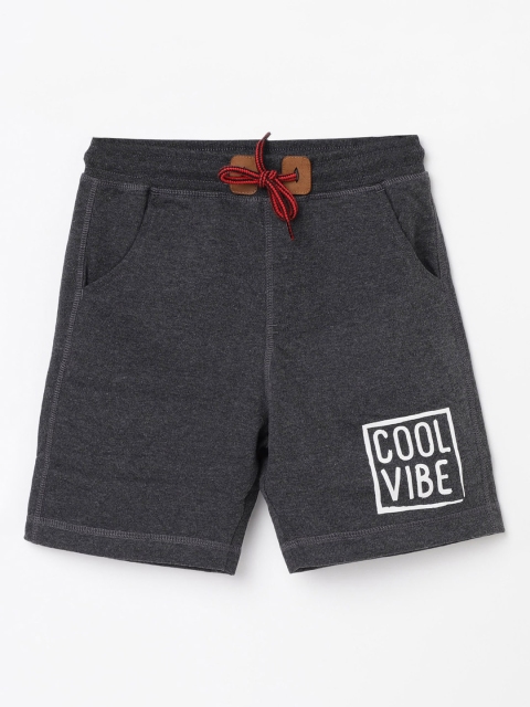 

Fame Forever by Lifestyle Boys Charcoal Grey Solid Mid-Rise Regular Shorts
