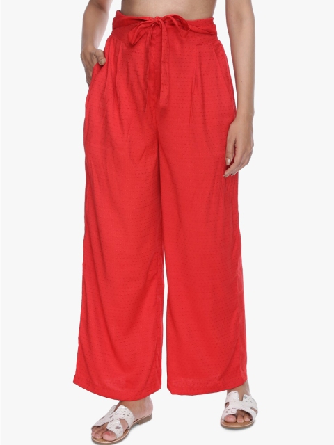 

Scarves & Glitters Women Red Palazzos