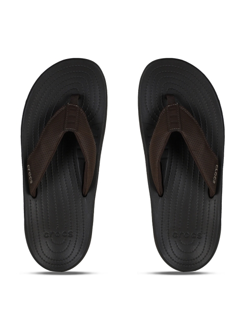 

Crocs Men Brown & Black Croslite Thong Flip-Flops