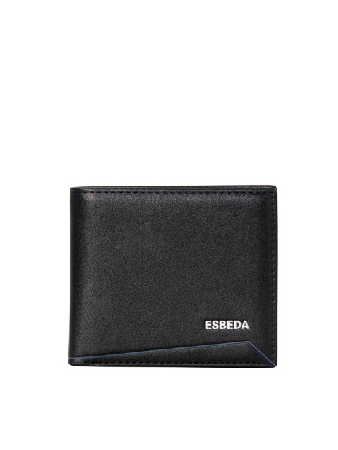 

ESBEDA Men Black Solid PU Two Fold Wallet with RFID