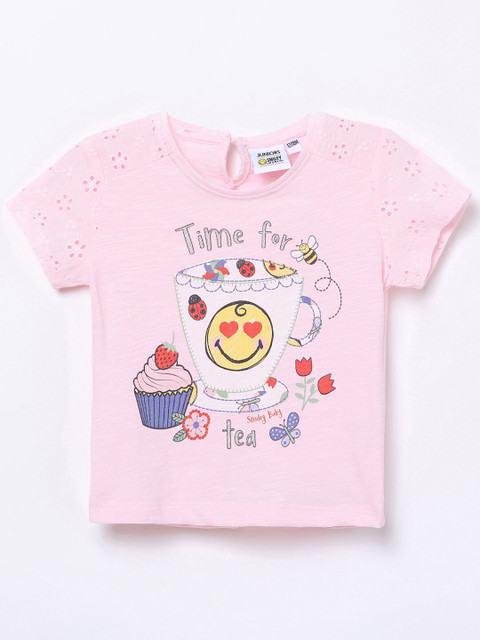 

Juniors by Lifestyle Girls Pink Printed T-shirt
