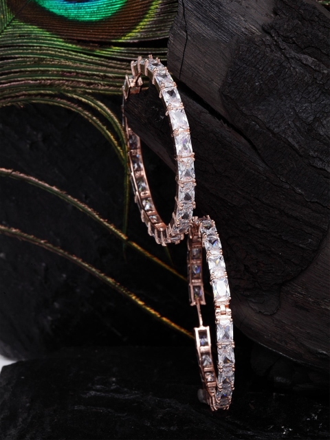 

DUGRISTYLE Rose Gold Contemporary Hoop Earrings