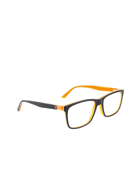 

Ted Smith Unisex Yellow & Black Full Rim Wayfarer Frames