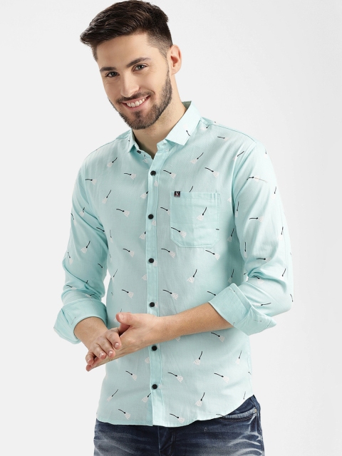 

V2 Value & Variety Men Blue Printed Casual Shirt