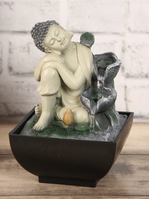 

House Of Accessories Grey & Beige Buddha Indoor Water Fountain