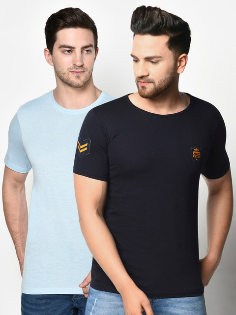 

ELEGANCE Men Set of 2 T-shirt, Blue