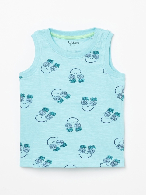

Juniors by Lifestyle Boys Blue Conversational Printed T-shirt