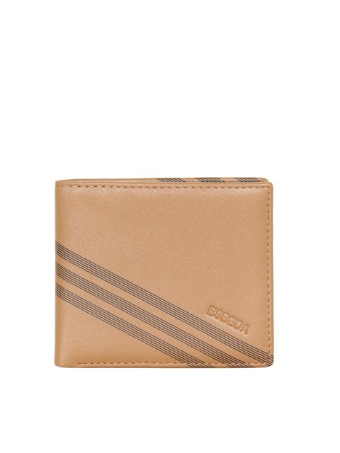 

ESBEDA Men Coffee Brown Solid PU Two Fold Wallet with SIM Card Holder