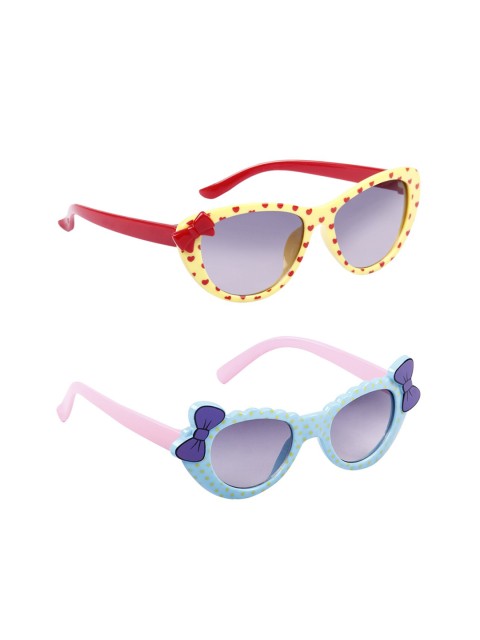 

Olvin Girls Set of 2 Sunglasses with UV Protected Lens, Yellow