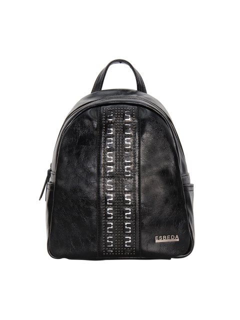

ESBEDA Women Black & White Solid Pattern Retro Laser cut Backpack
