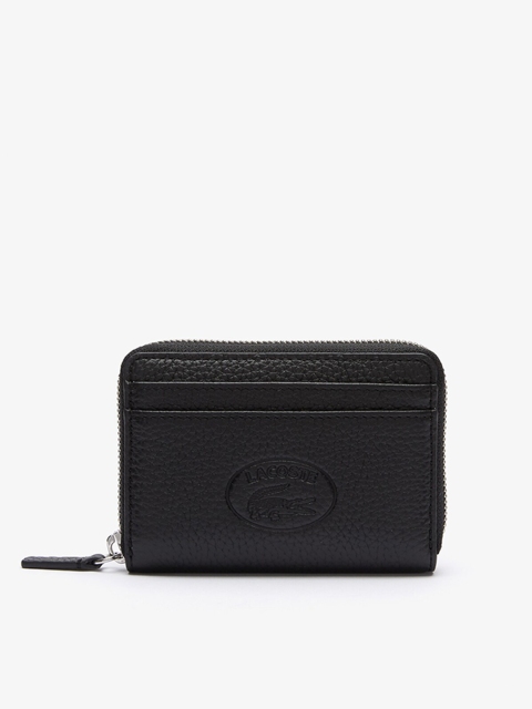 

Lacoste Women Black Solid Leather Zip Around Wallet